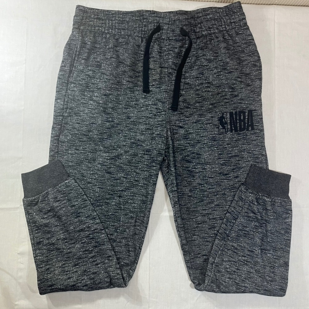 NBA Mens Jogger Sweatpants Medium Charcoal Gray Space Dye Heathered Tapered Pant